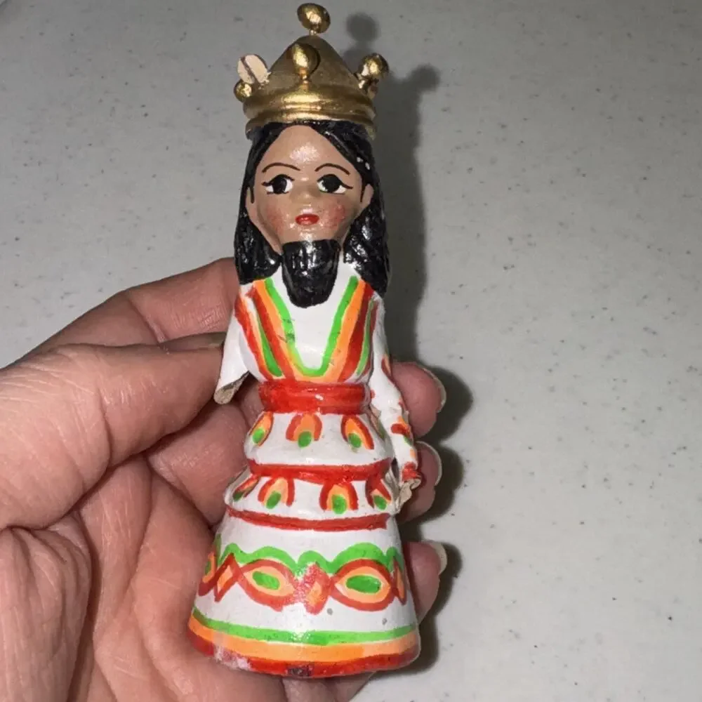 VTG Mexican Hand Painted Folk Art Clay Nacimientos Nativity 10pc Bright SEE PICS